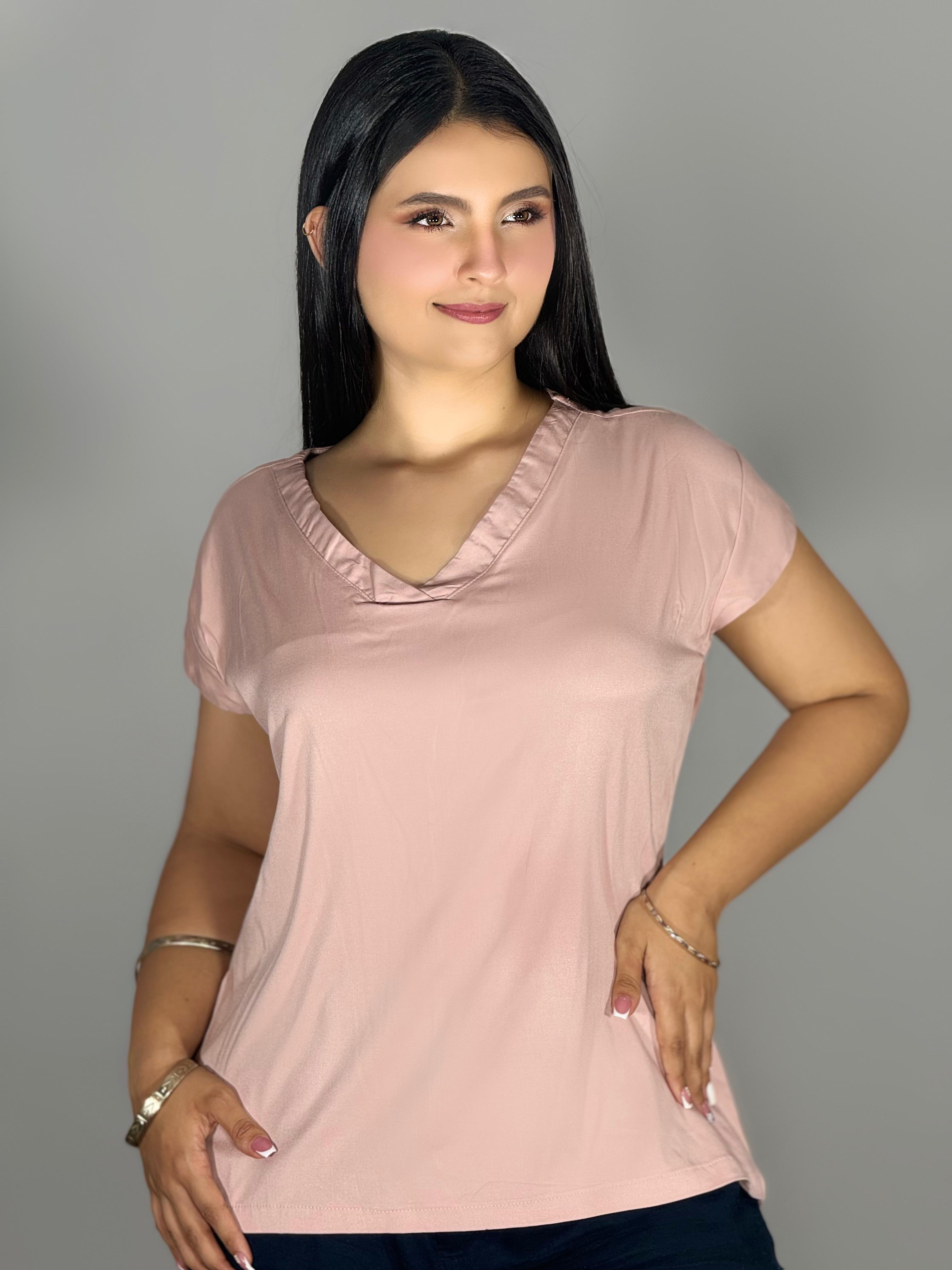 BLUSA MUJER  CON CUELLO EN V 960