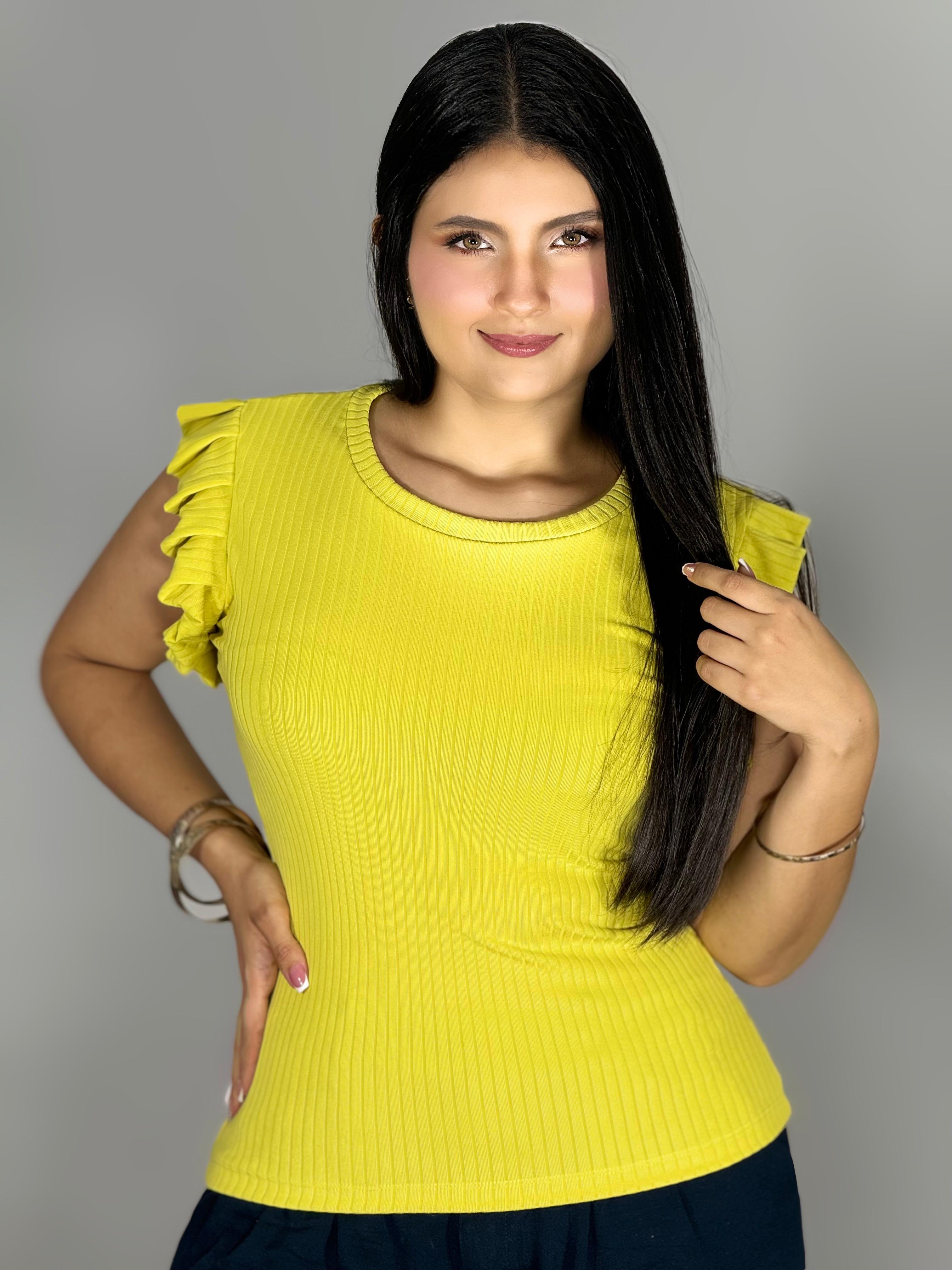 BLUSA RIB BOLERO EN MANGA 964