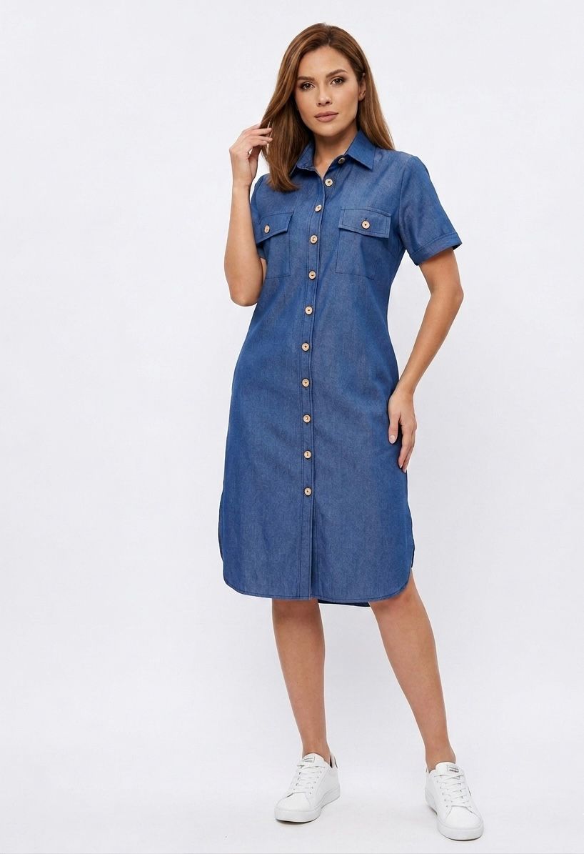 VESTIDO CAMISERO EN CHAMBRAY REF 992R