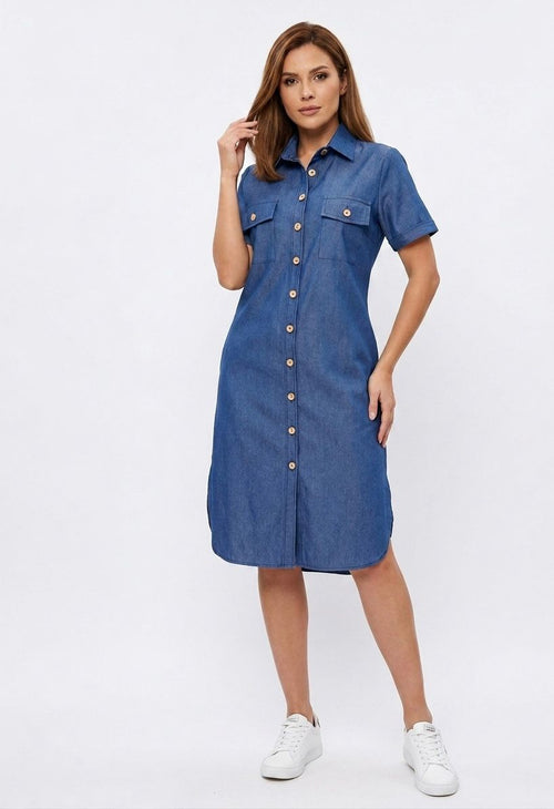 VESTIDO CAMISERO EN CHAMBRAY REF 992R