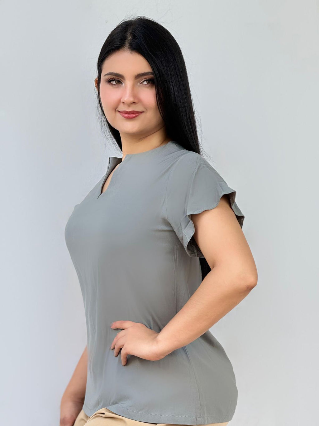 BLUSA CUELLO EN V 945