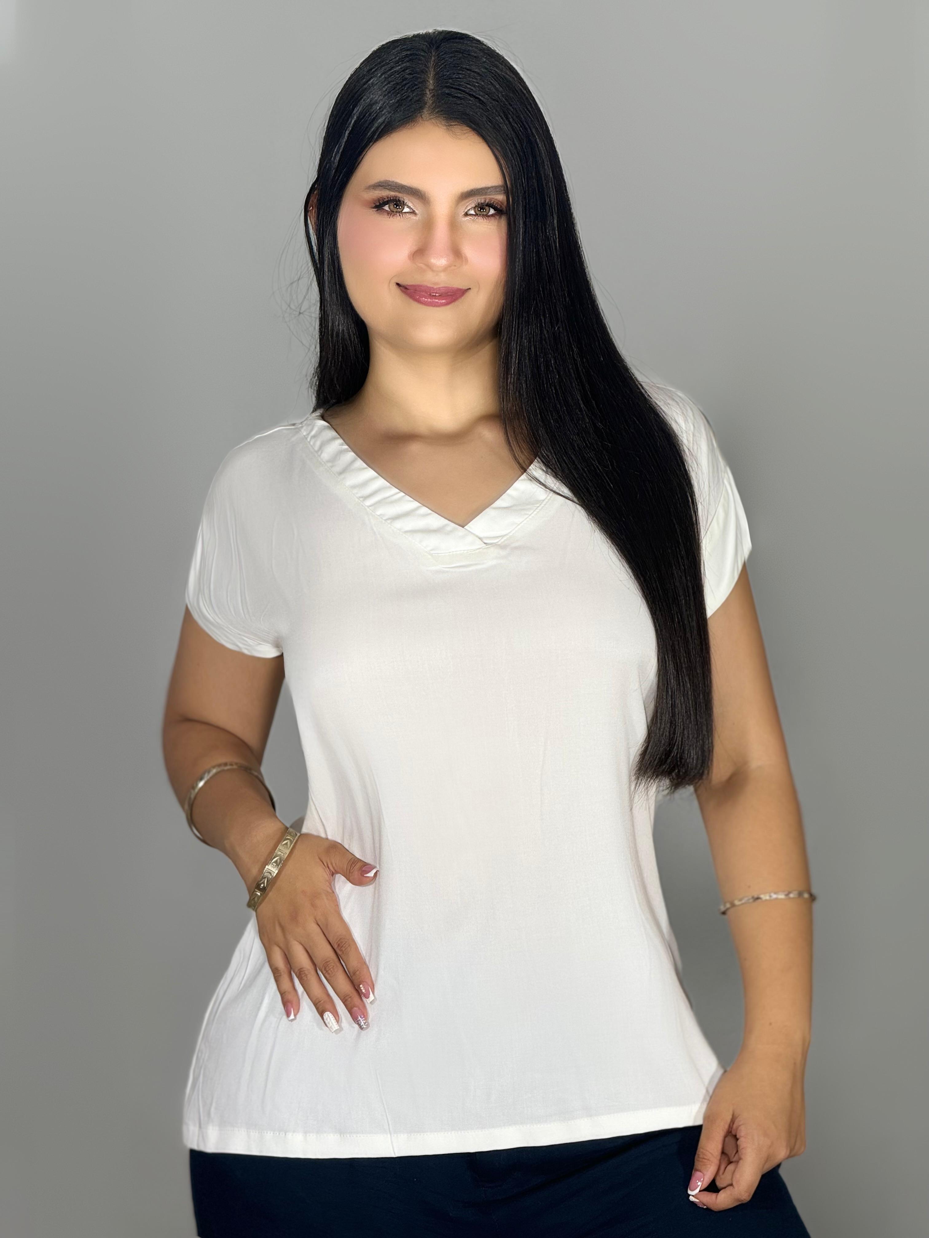 BLUSA MUJER  CON CUELLO EN V 960