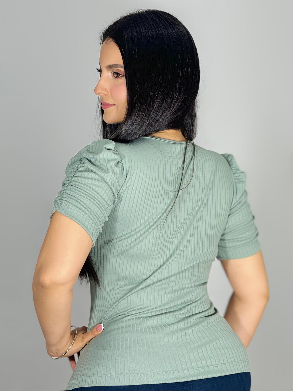 BLUSA RIB ESCOTE  EN V  969
