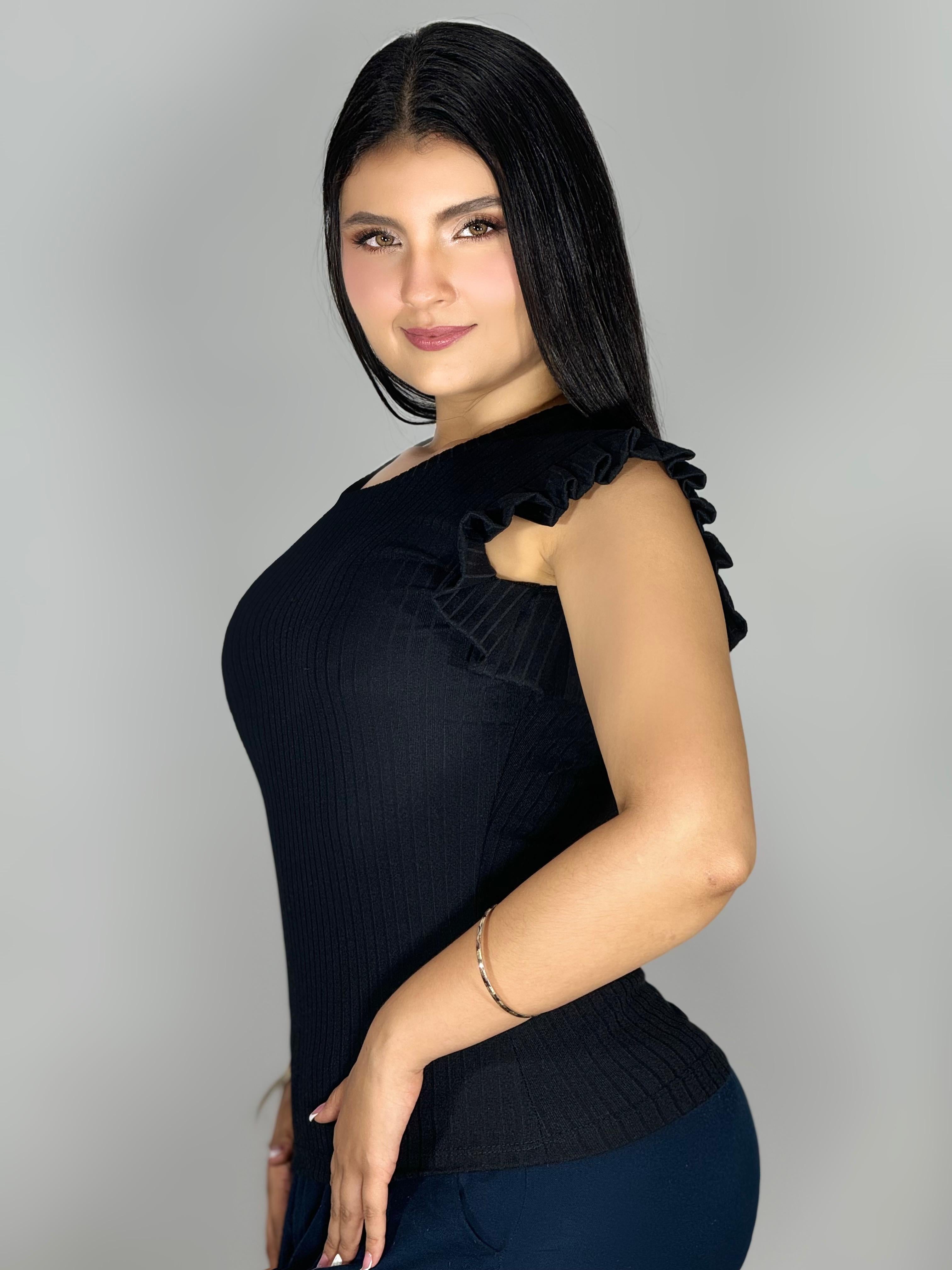 BLUSA RIB BOLERO EN MANGA 964