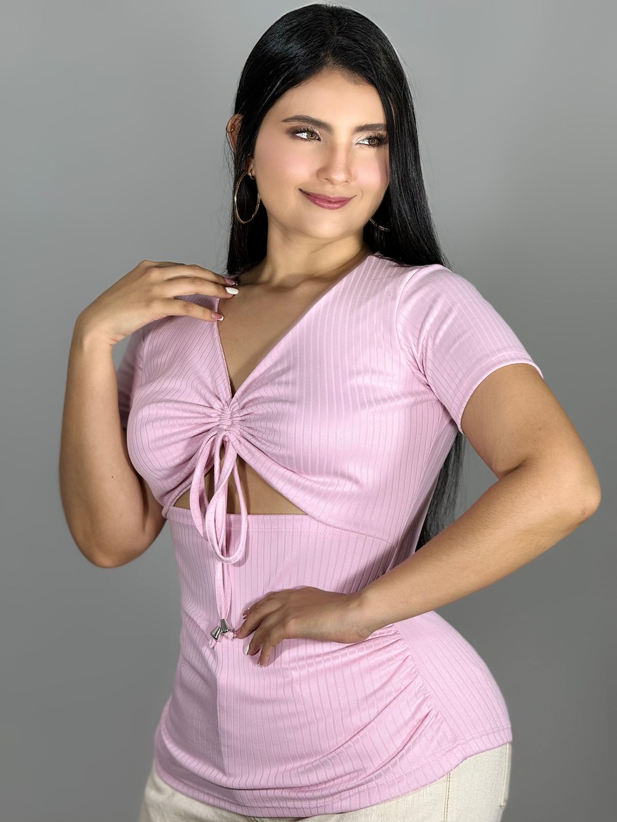 BLUSA RIB ESCOTE CENTRAL 966