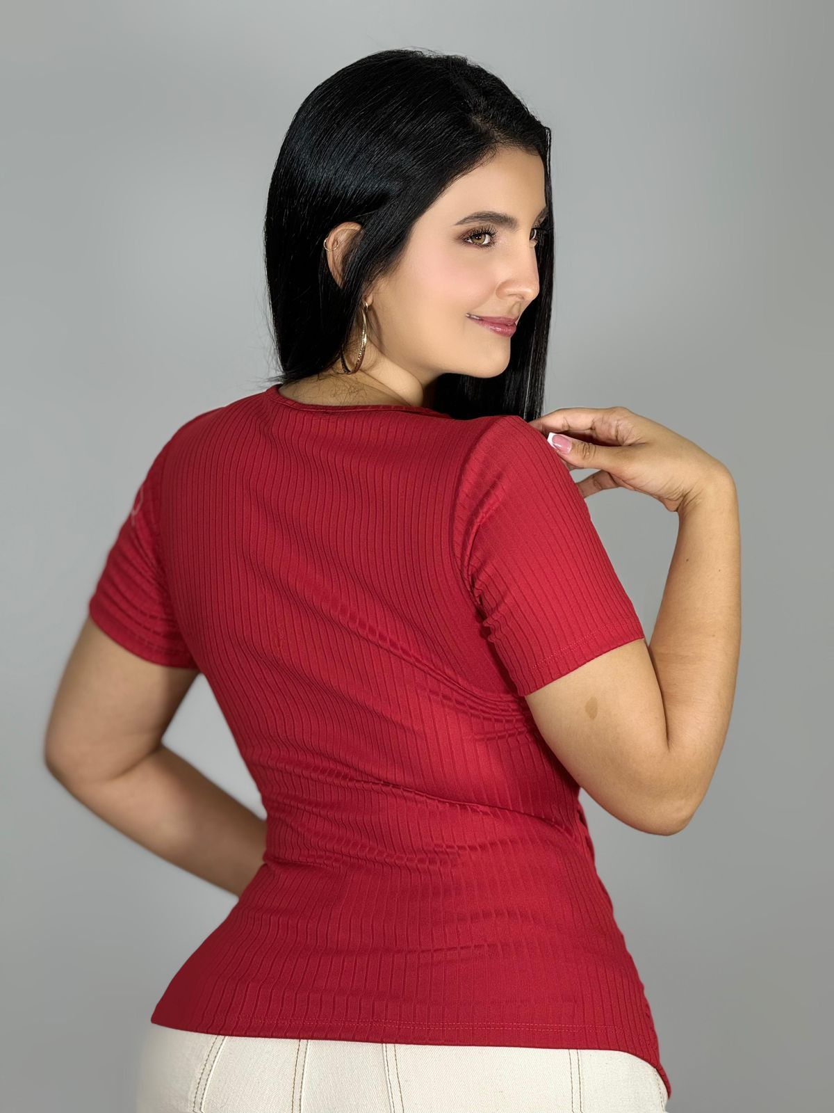 BLUSA RIB ESCOTE CENTRAL 966