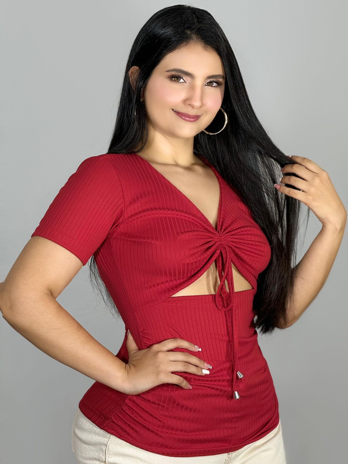 BLUSA RIB ESCOTE CENTRAL 966