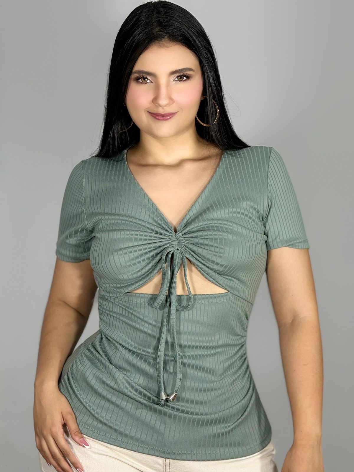 BLUSA RIB ESCOTE CENTRAL 966