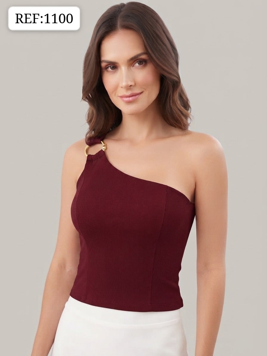BLUSA DAMA CON ARGOLLA DECORATIVA  REF 1100