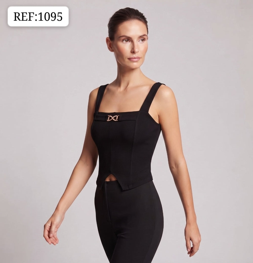 BLUSA DAMA CON DETALLE FRONTAL- REF 1095