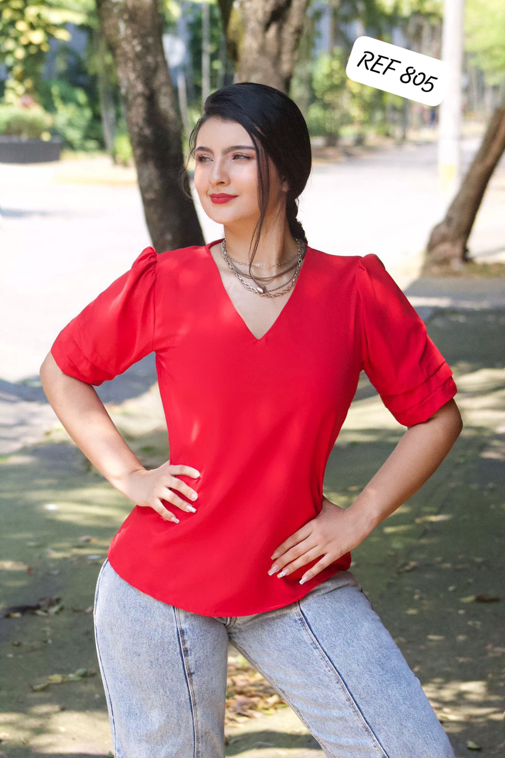 BLUSA DAMA 805 - Blusa Rosa Linda