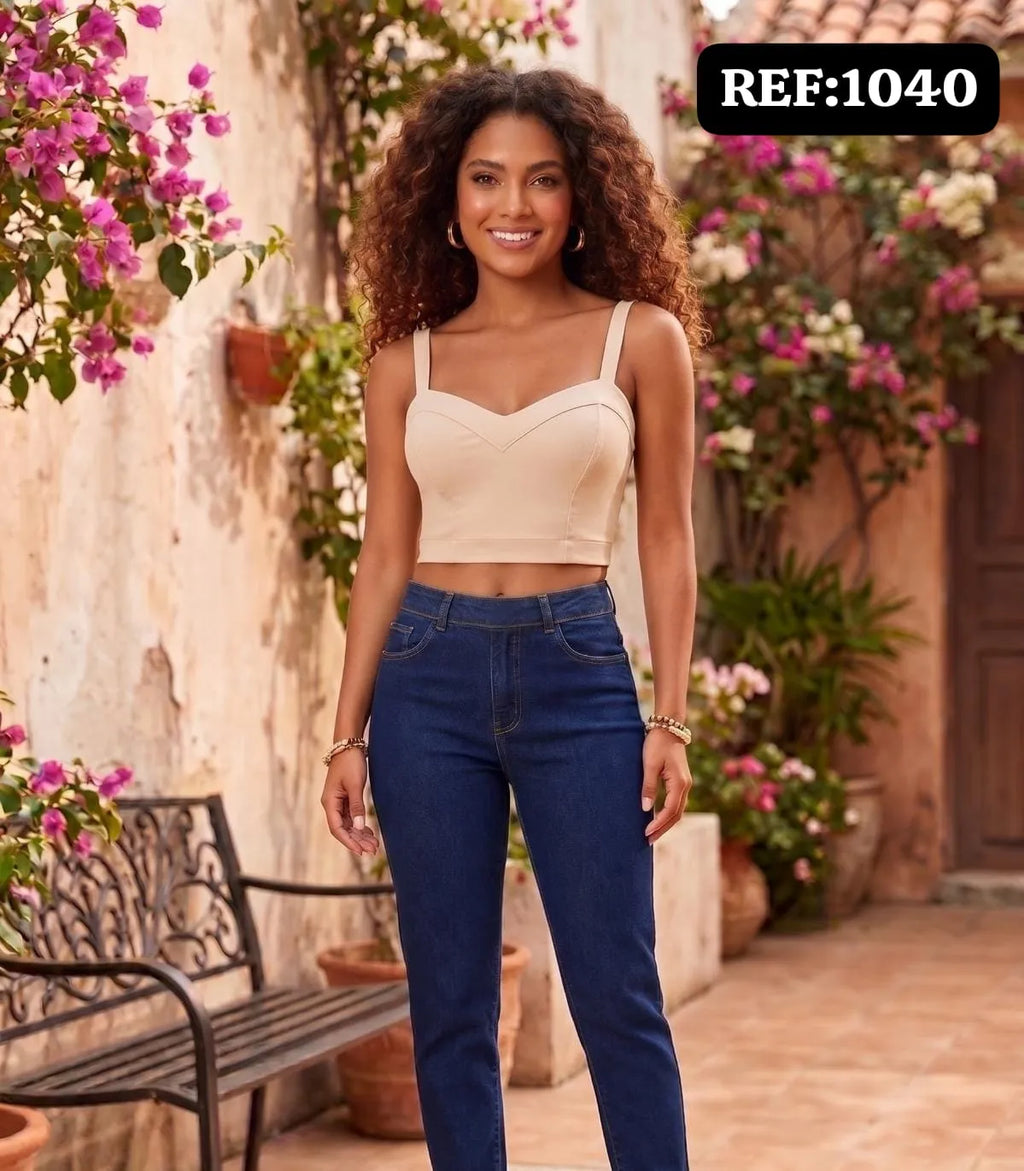 BLUSA DAMA CON ESCOTE DE CORAZON REF 1040