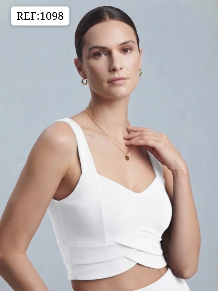 BLUSA DAMA CON DISEÑO CRUZADO REF 1098