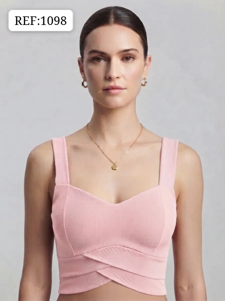 BLUSA DAMA CON DISEÑO CRUZADO REF 1098