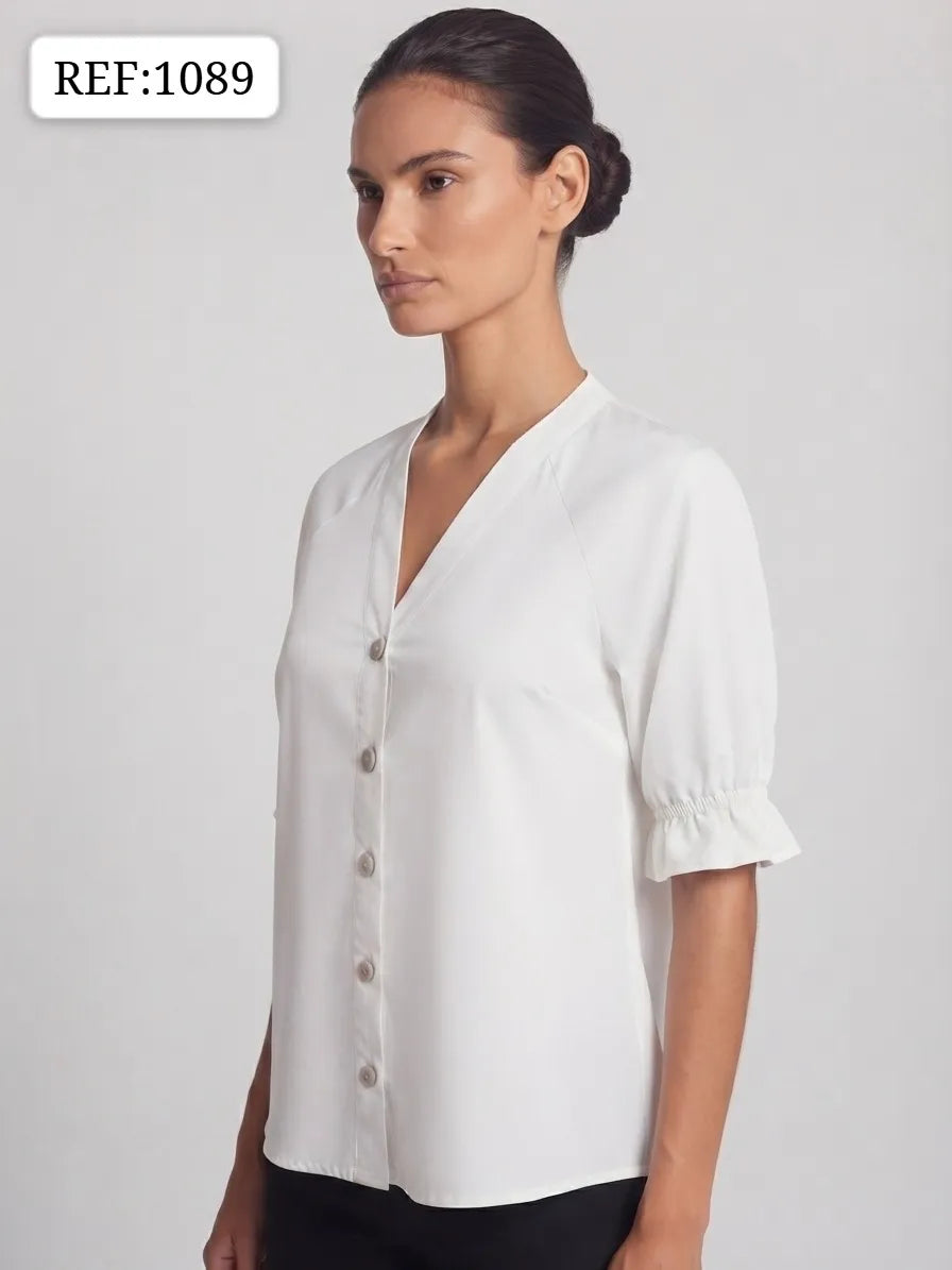 BLUSA DAMA CON MANGA FRUNCIDA REF 1089