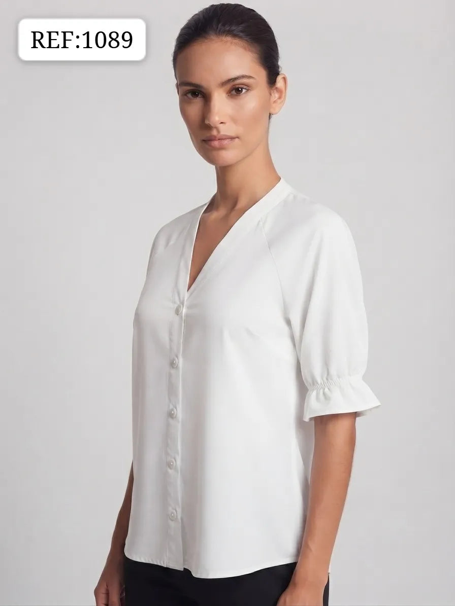 BLUSA DAMA CON MANGA FRUNCIDA REF 1089