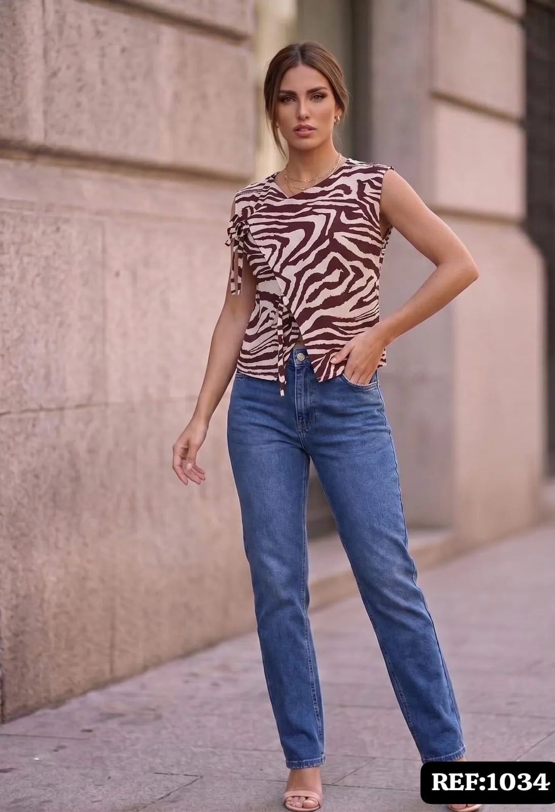 BLUSA DAMA ANIMAL PRINT REF 1034