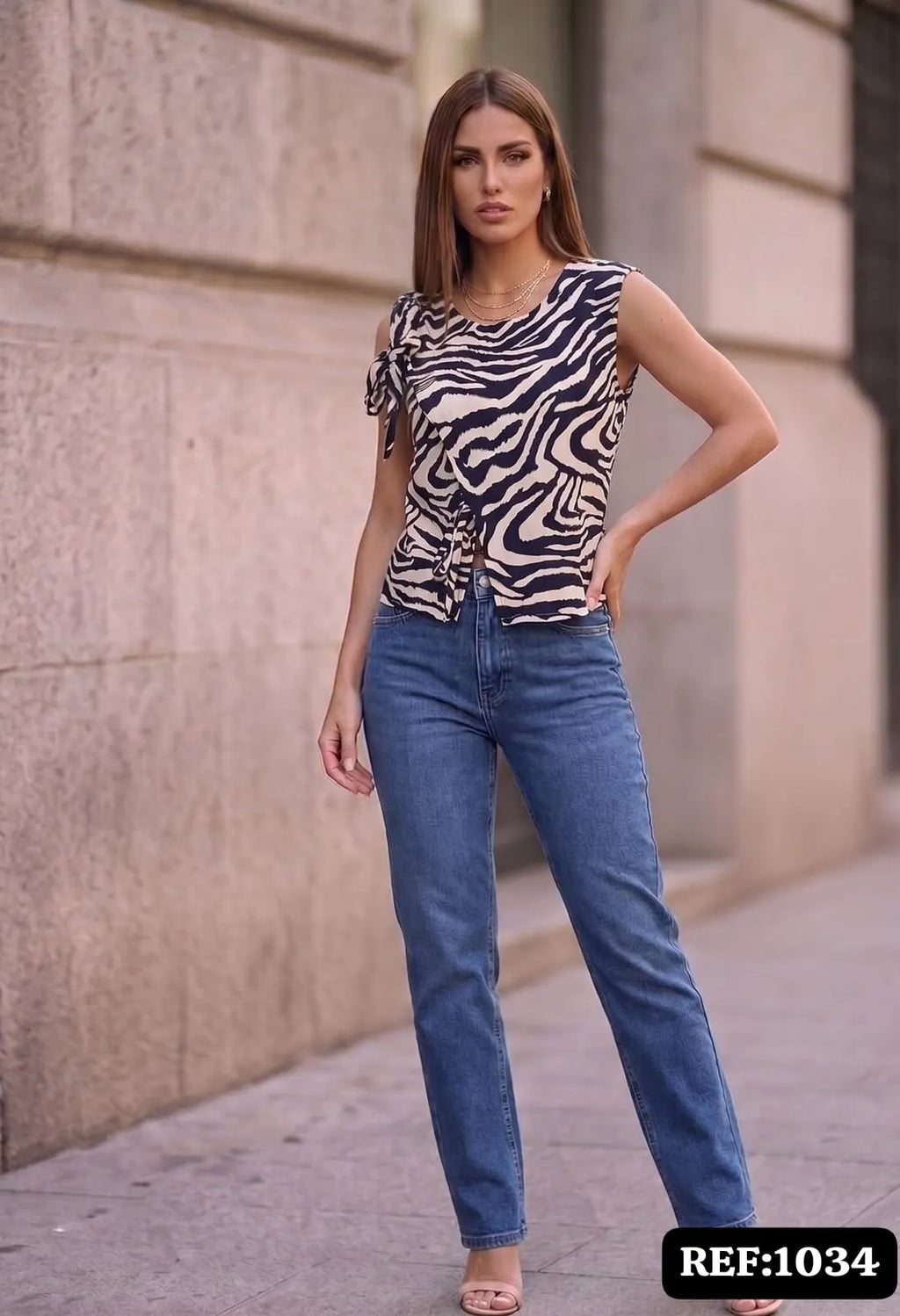 BLUSA DAMA ANIMAL PRINT REF 1034