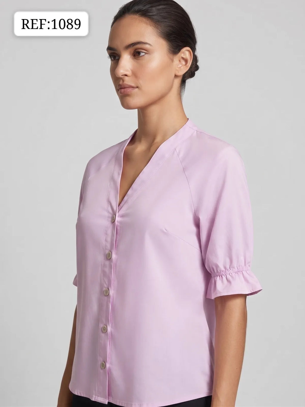 BLUSA DAMA CON MANGA FRUNCIDA REF 1089