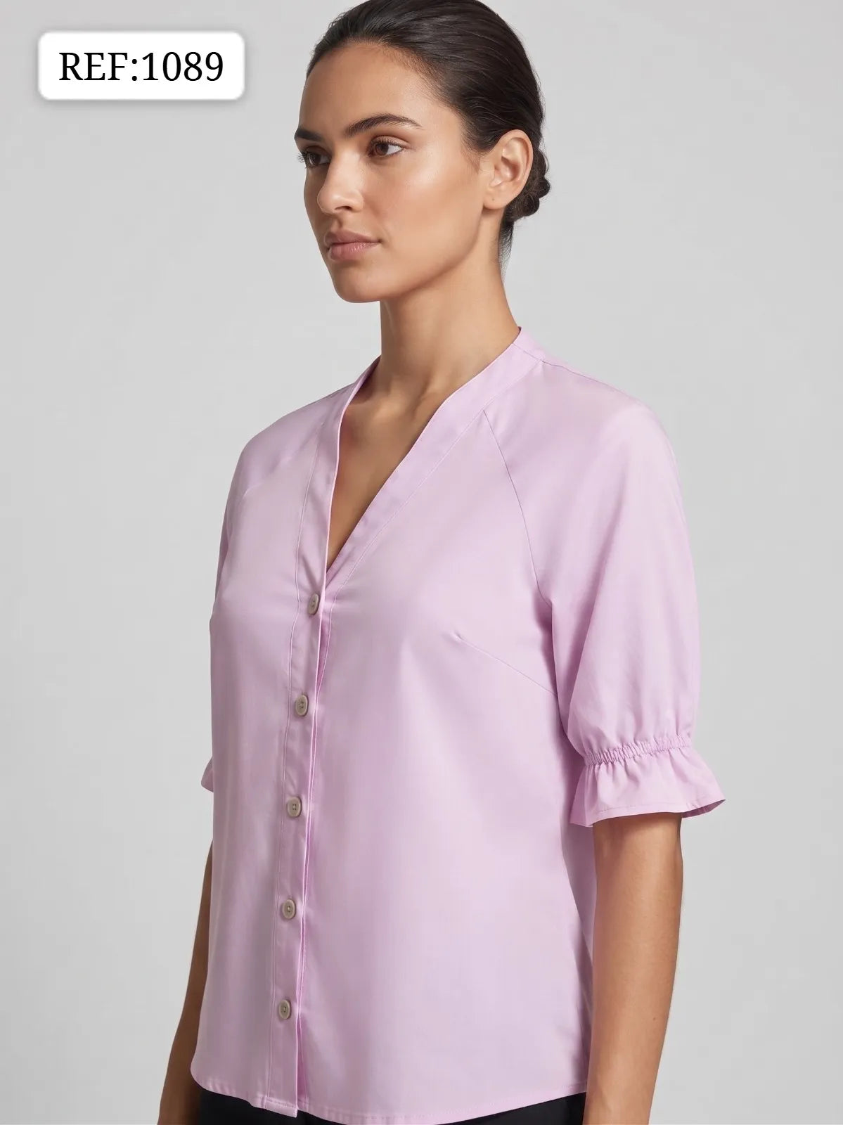 BLUSA DAMA CON MANGA FRUNCIDA REF 1089