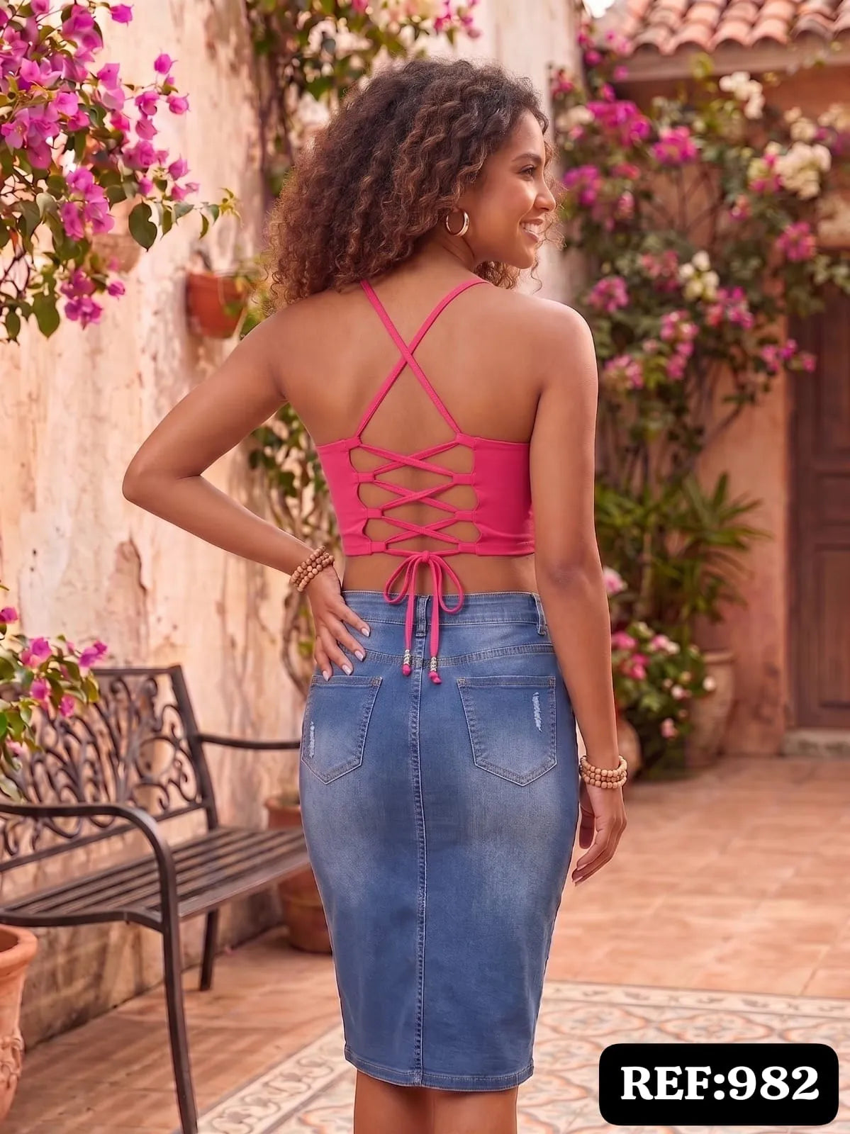 BLUSA DAMA TIPO  CORSÉ REF 982