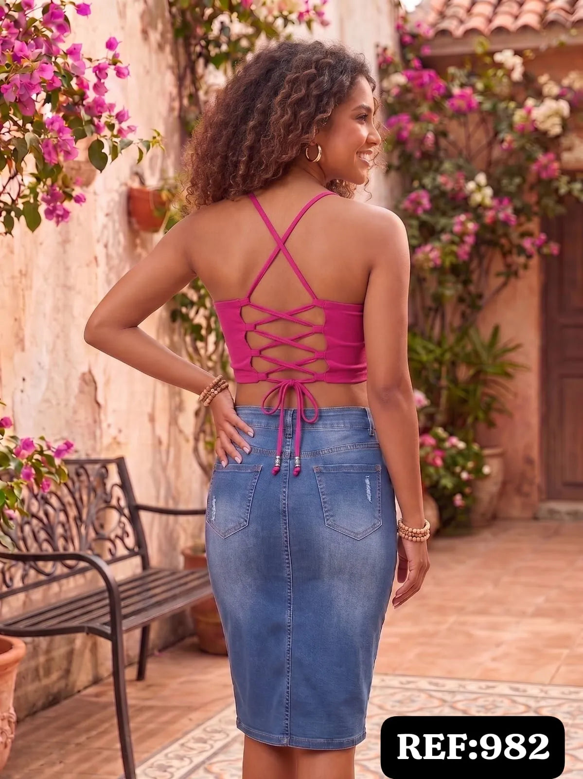 BLUSA DAMA TIPO  CORSÉ REF 982