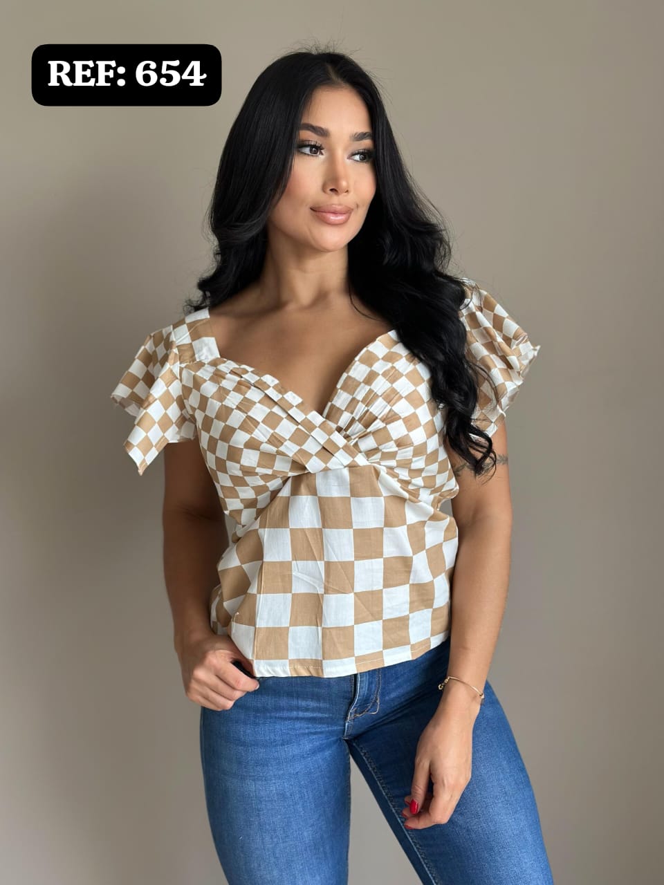 BLUSA MUJER 654 - Blusa Rosa Linda