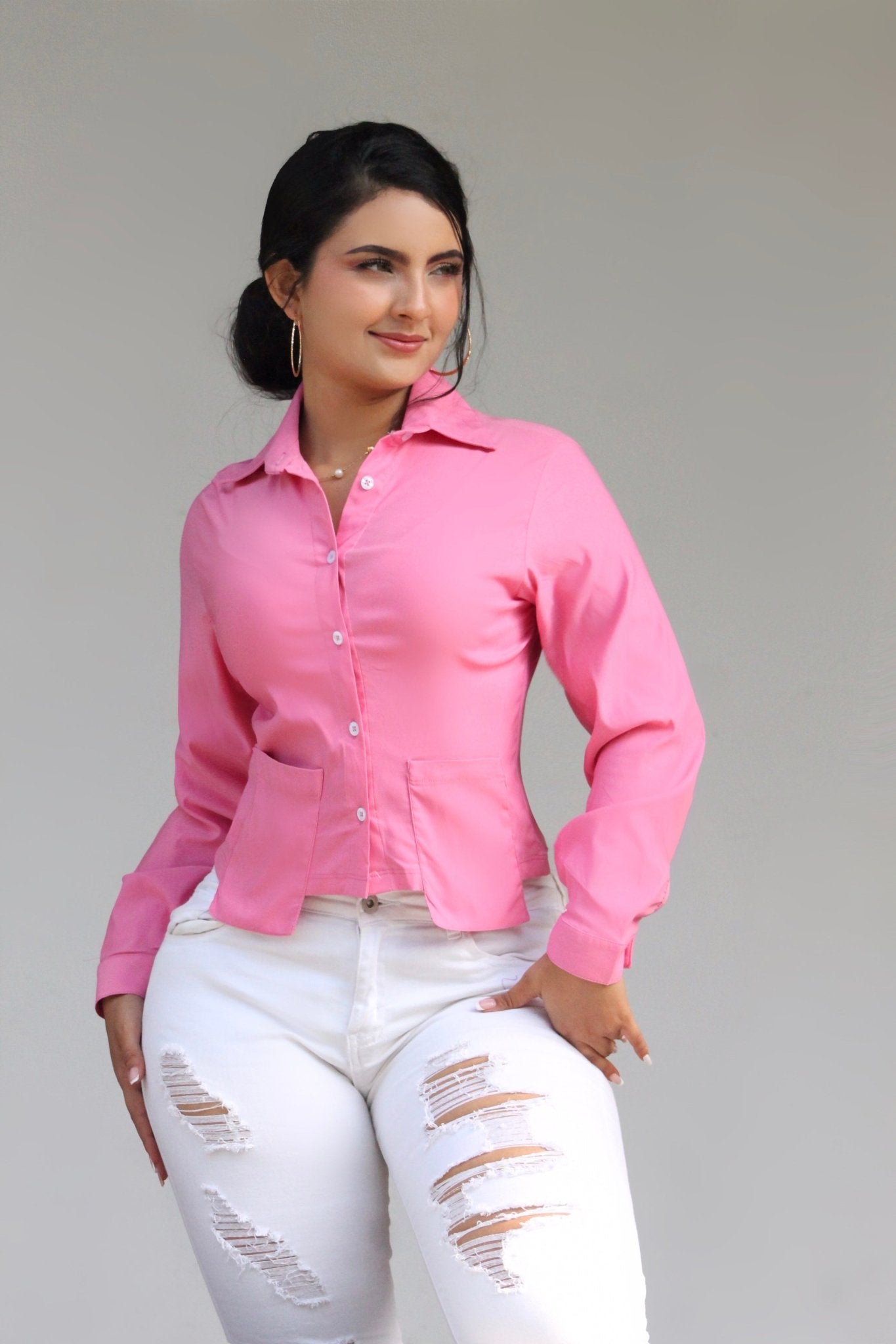 BLUSA MUJER 738 - Blusa Rosa Linda