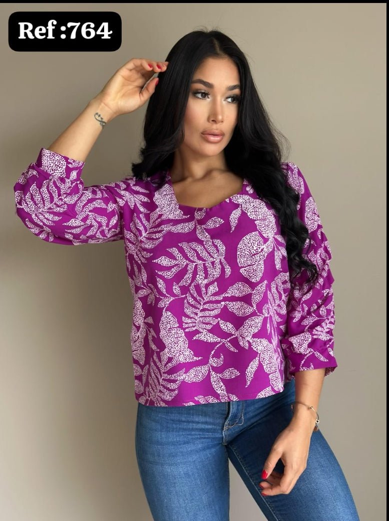 BLUSA MUJER 764 - Blusa Rosa Linda