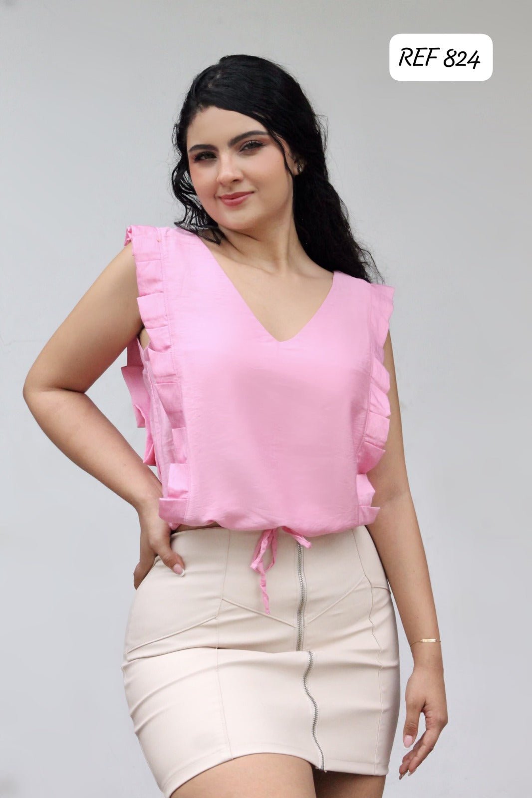 BLUSA MUJER 824 - Blusa Rosa Linda
