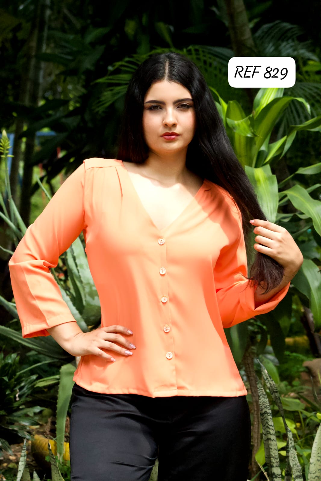 BLUSA MUJER 829 - Blusa Rosa Linda