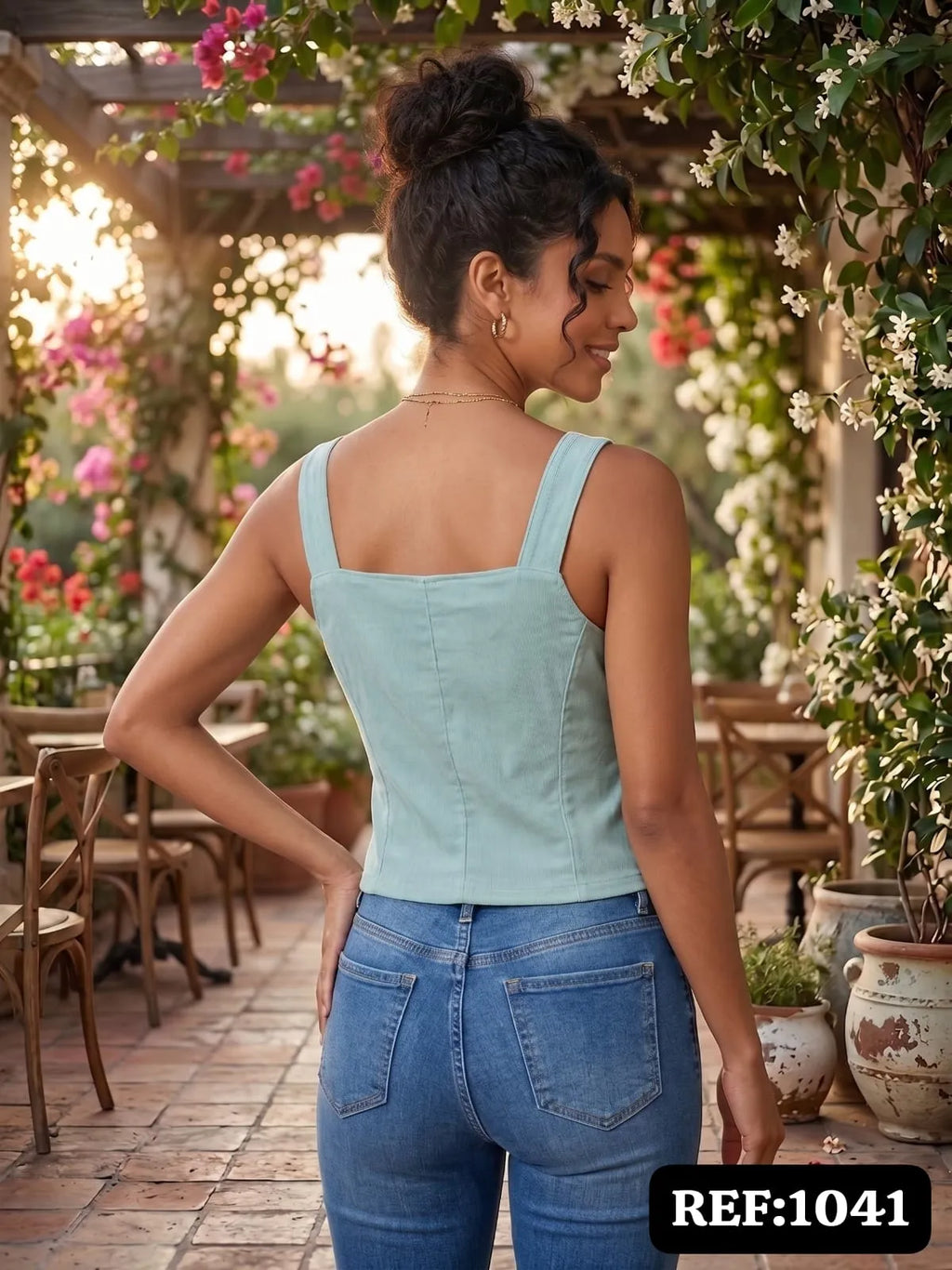 BLUSA DAMA ESTILO CORSET REF 1041