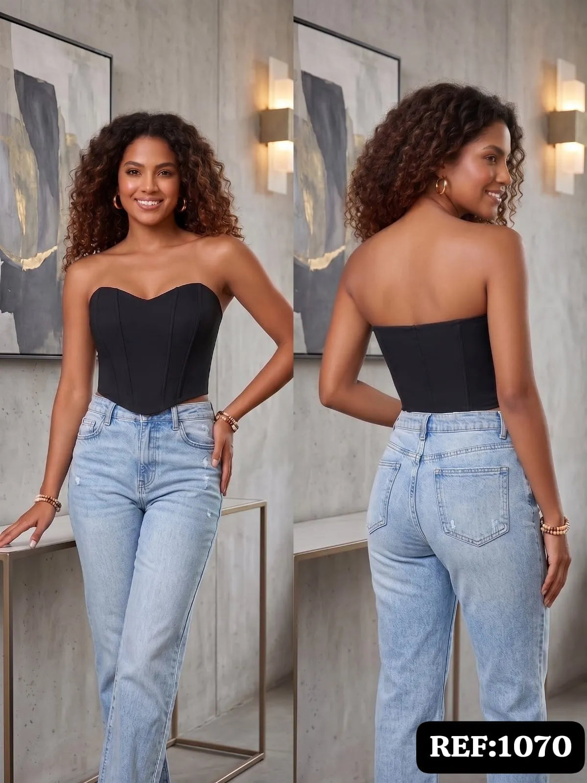 BLUSA DAMA CON ESCOTE DE CORAZON  REF 1070