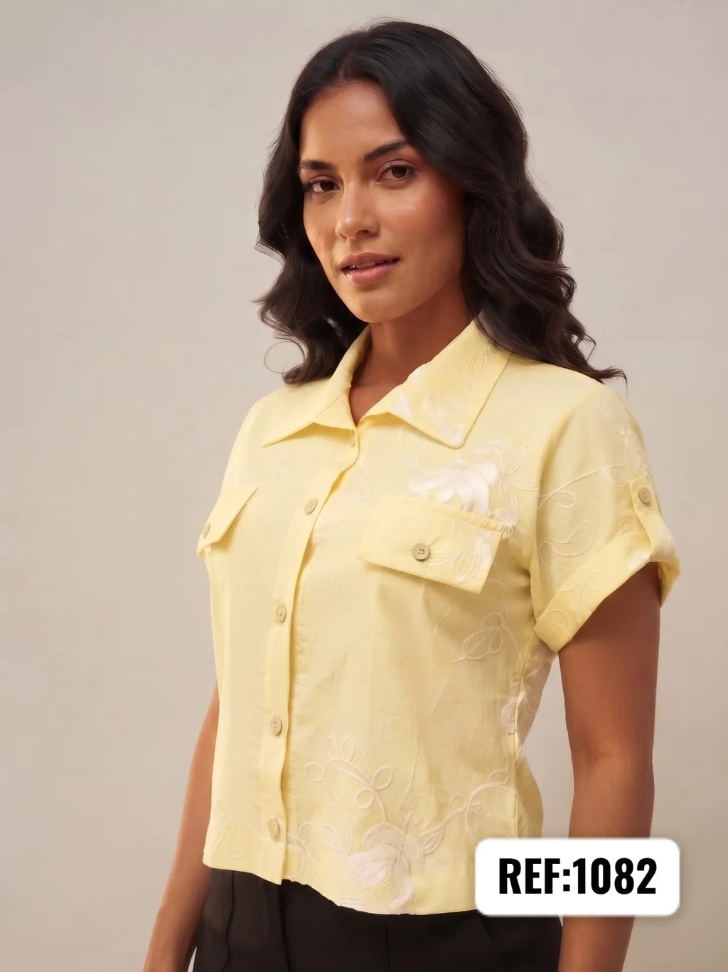 CAMISERA DAMA  BORDADA REF 1082