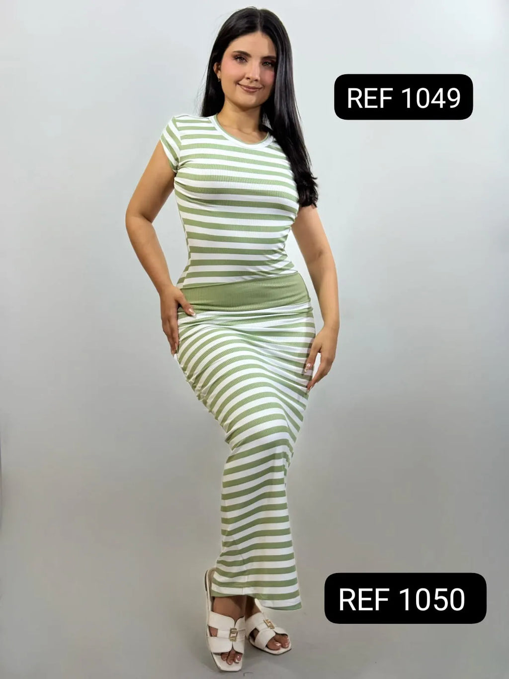 CONJUNTO DAMA BLUSA Y FALDA REF 1049-1050