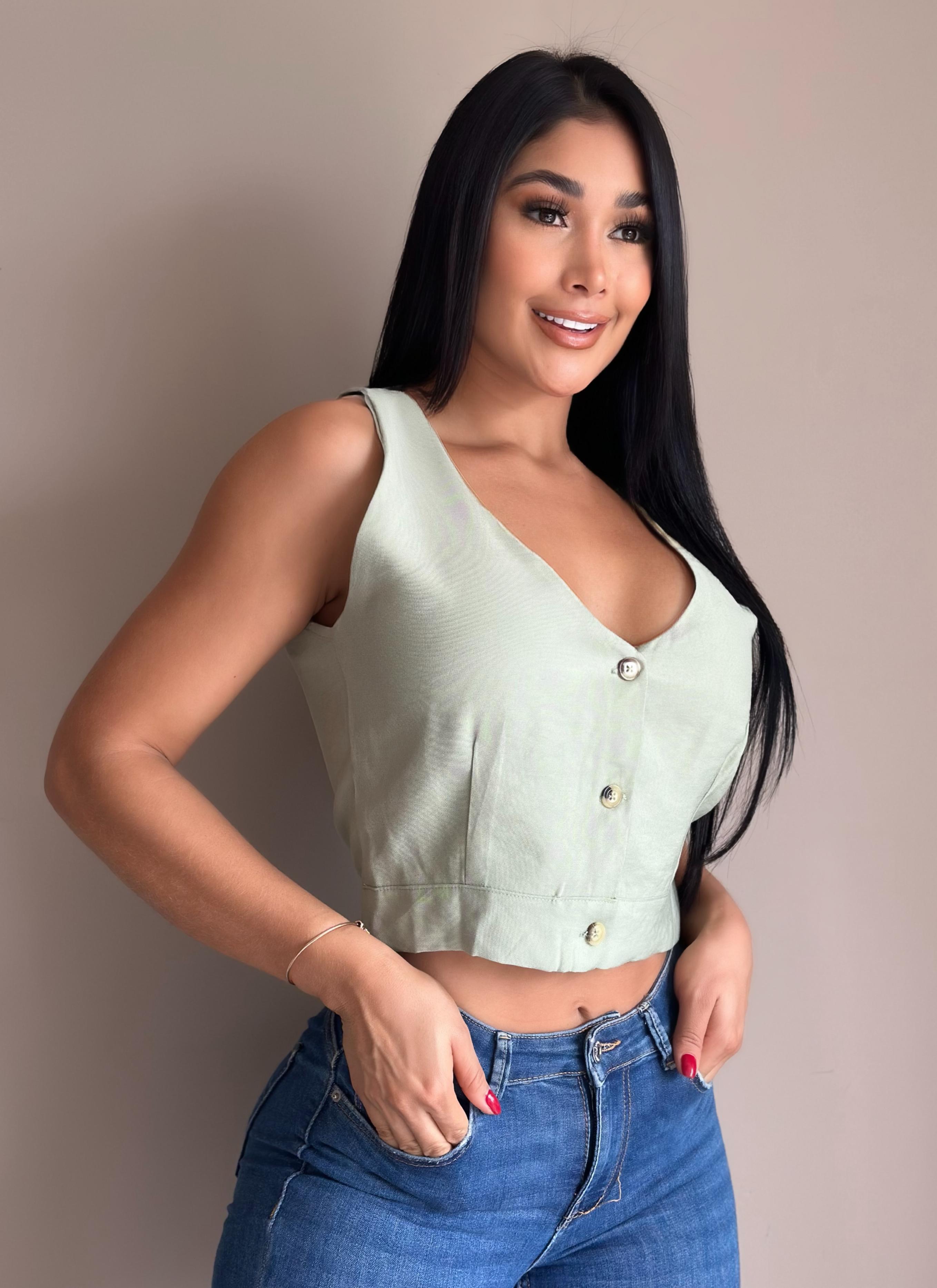 CHALECO CUELLO EN V 912