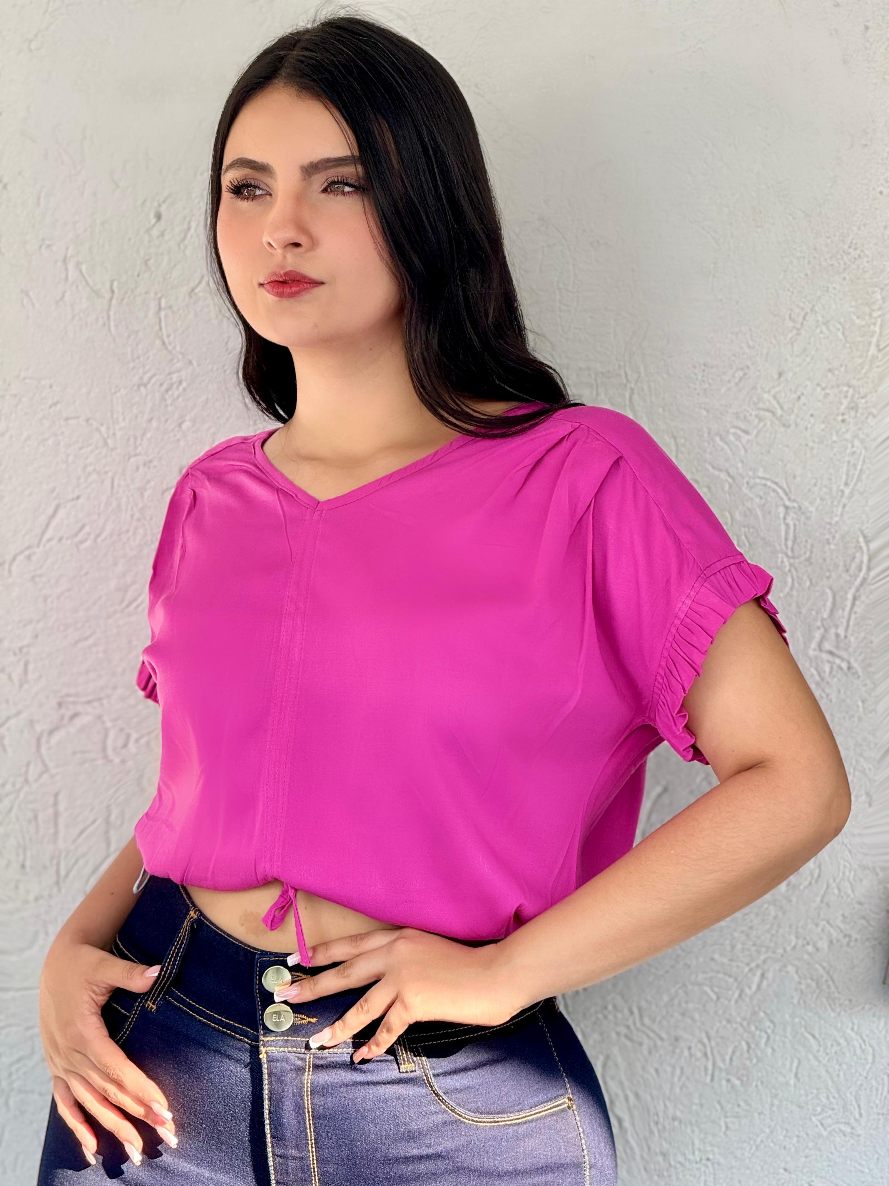 BLUSA CON DETALLE EN MANGAS 883R