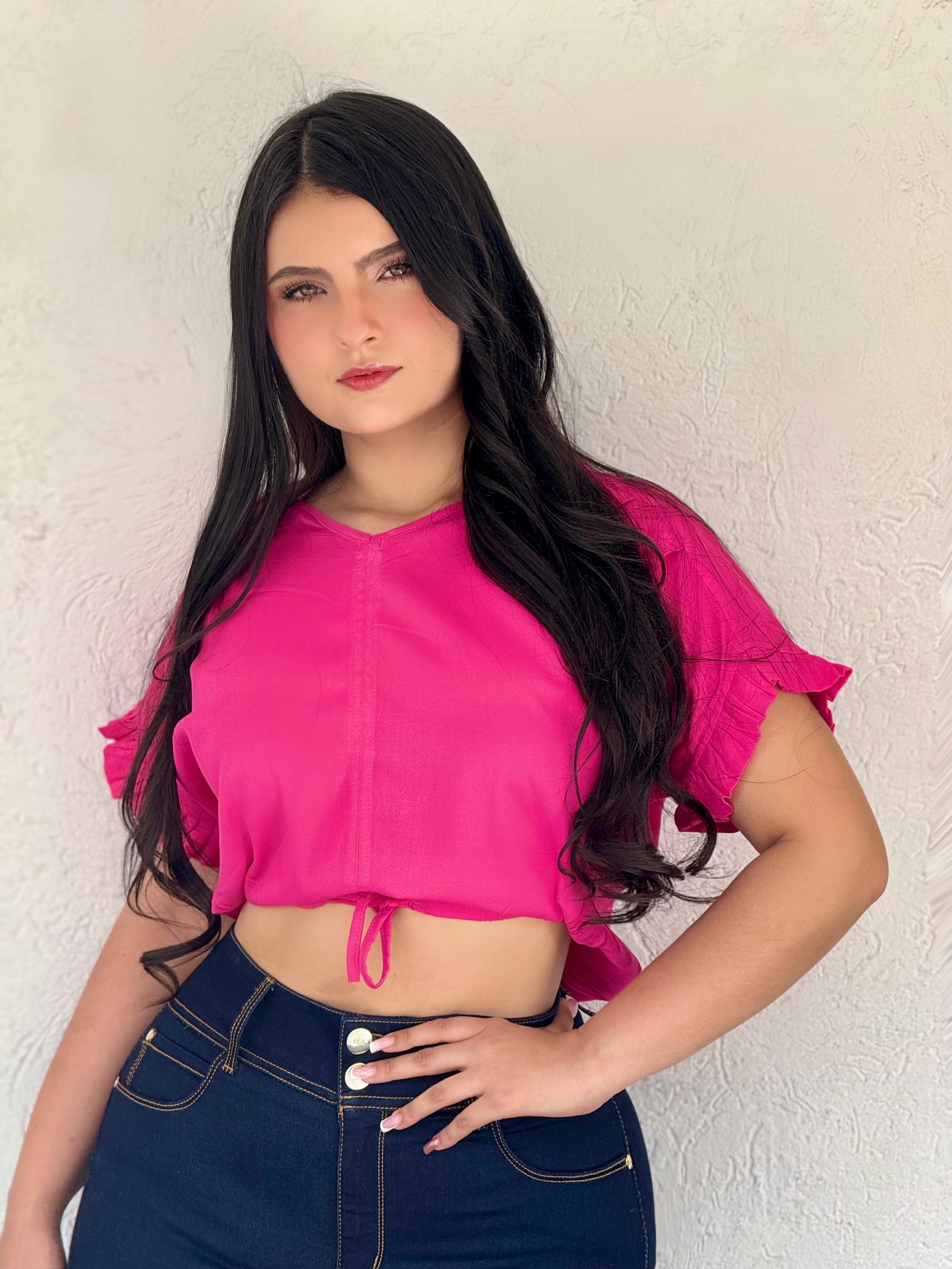 BLUSA CON DETALLE EN MANGAS 883R